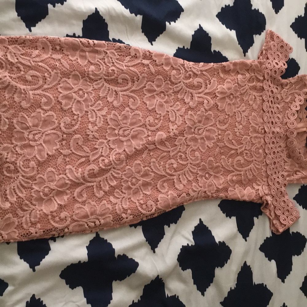 Pink lace dress